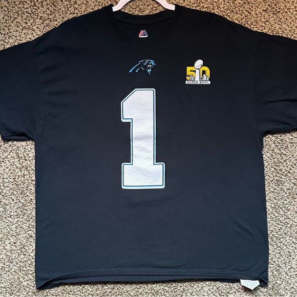 Cam newton Super Bowl 50 T-Shirt jersey - Picture 1 of 4
